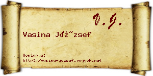 Vasina József névjegykártya